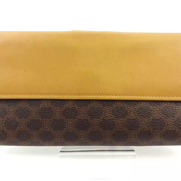 CELINE wallet macadam beige PVC ?~ leather Authentic used - Picture 2 of 9